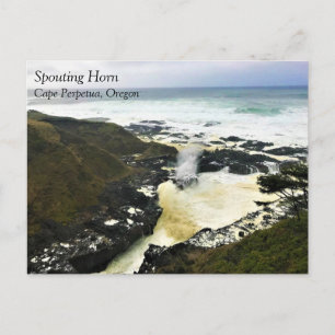 Spouting Horn, Cape Perpetua, Oregon-Küste Postkar Postkarte