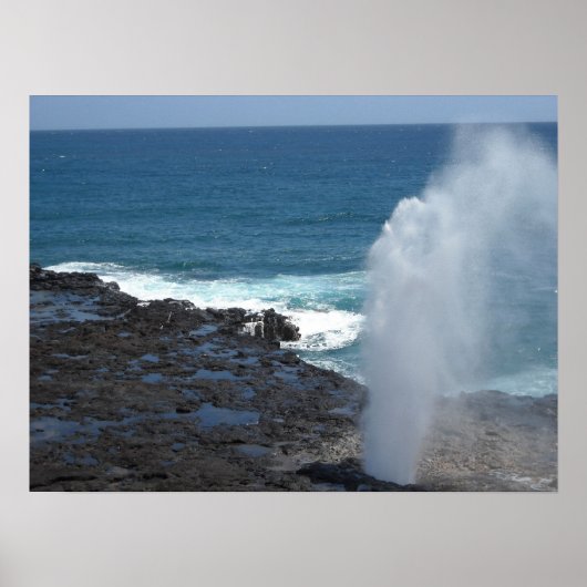 Spouting Horn in Kauai, Hawaii Poster (Vorne)
