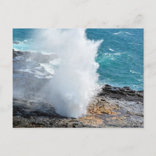 Spouting Horn in Kauai, Hawaii Postkarte (Vorderseite)