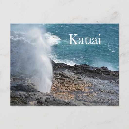 Spouting Horn in Kauai, Hawaii Postkarte (Vorderseite)
