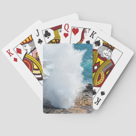 Spouting Horn in Kauai, Hawaii Spielkarten (Rückseite)