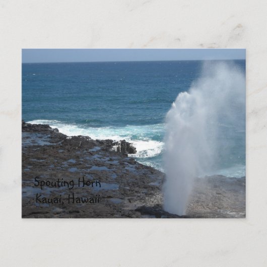 Spouting Horn Kauai, Hawaii Postkarte (Vorderseite)