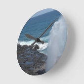 Spouting Horn Kauai, Hawaii Runde Wanduhr (Winkel)