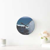 Spouting Horn Kauai, Hawaii Runde Wanduhr (Zuhause)