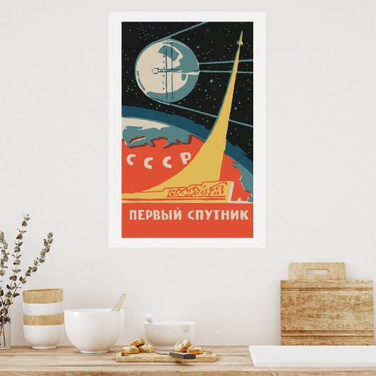Spoutnik CCCP Poster (Küche)