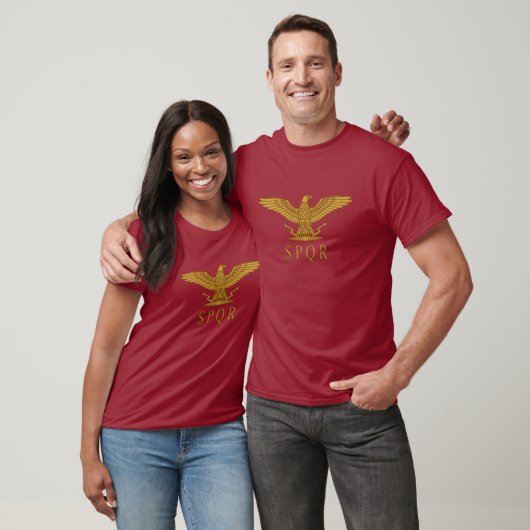 SPQR Adler-Golddunkelheits-T - Shirt (Unisex)