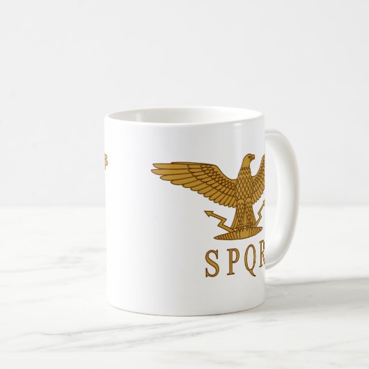 SPQR Adler-GoldTasse Kaffeetasse (VorderseiteRechts)
