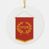 SPQR Banner Keramik Ornament (Vorne)