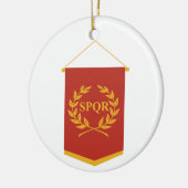 SPQR Banner Keramik Ornament (Links)