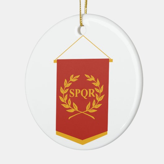 SPQR Banner Keramik Ornament (Links)