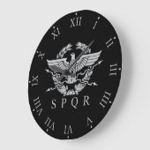 SPQR Das römische Empire-Emblem Große Wanduhr (Winkel)