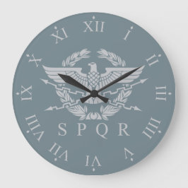 SPQR Das römische Kaiserreich Emblem Zahlen Große Wanduhr