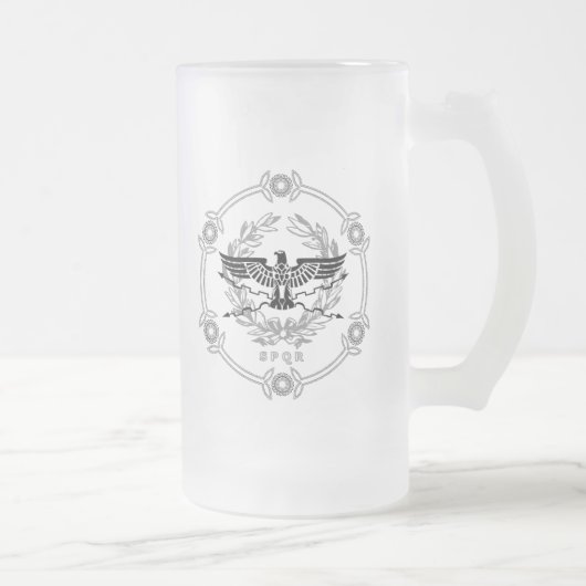 SPQR der römisches Reich-Emblem-mattierte Mattglas Bierglas (Rechts)