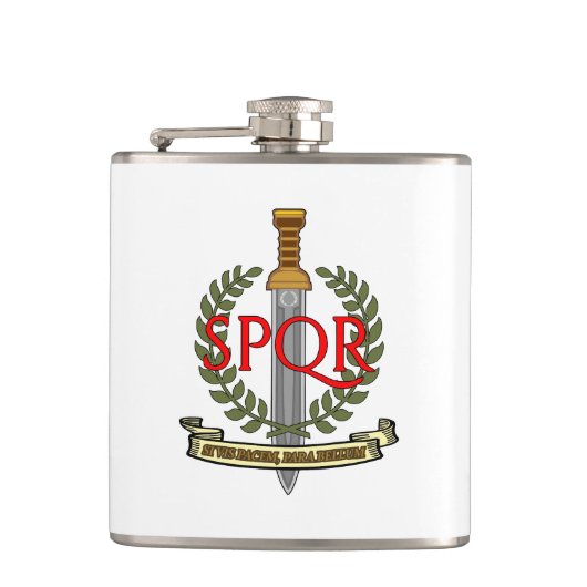 SPQR Gladius - Senatus Populusque Romanus Flachmann (Vorderseite)