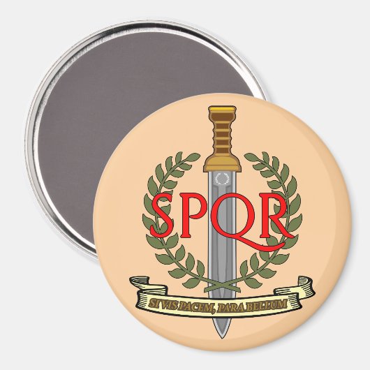 SPQR Gladius - Senatus Populusque Romanus Magnet (Vorderseite/Rückseite)