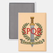  SPQR Gladius - Senatus Populusque Romanus  Magnet (Vorderseite/Rückseite)