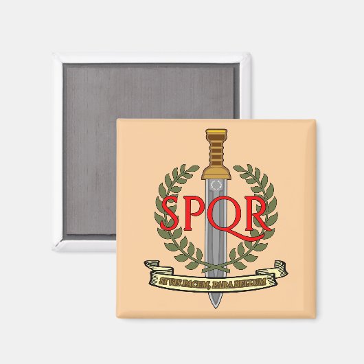SPQR Gladius - Senatus Populusque Romanus Magnet (Vorderseite/Rückseite)