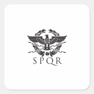 Spqr hemblem.ai quadratischer aufkleber