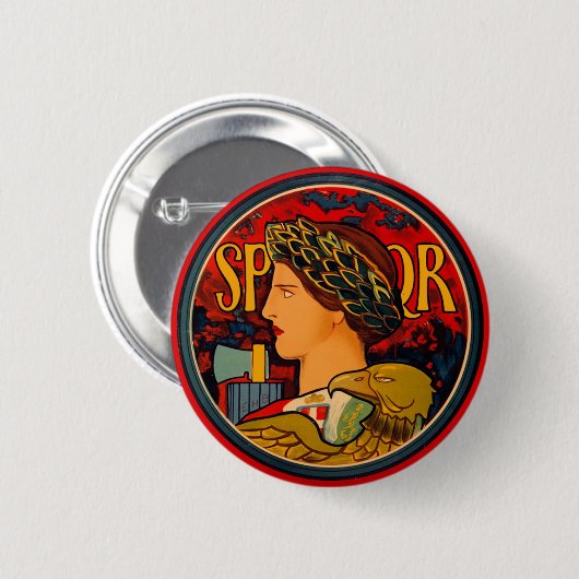 SPQR Italienisches Emblem Button (Vorne & Hinten)