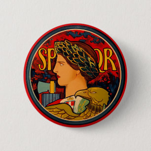 SPQR Italienisches Emblem Button
