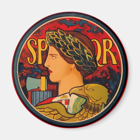 SPQR Italienisches Emblem Magnet (Vorne)
