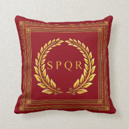 SPQR Lorbeer-Wurfs-Kissen Kissen