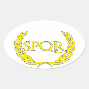 SPQR OVALER AUFKLEBER
