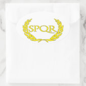 SPQR OVALER AUFKLEBER (Tasche)