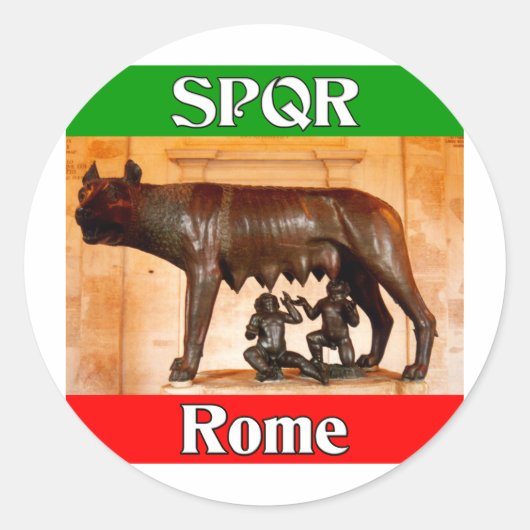 SPQR Rom Runder Aufkleber (Vorderseite)
