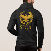 SPQR Roman Eagle Emblem – Golden Aquila & Laurel Hoodie (Rückseite)