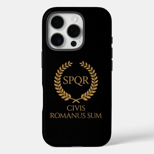 SPQR Roman Emblem – Civis Romanus Sum Laurel Crest Case-Mate iPhone Hülle (Rückseite)