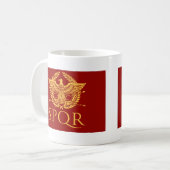 SPQR Römisches Reich Adler Tasse  (Vorderseite Links)