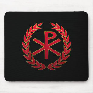 SPQR Römisches Reich Rotes Chi-Rho-Symbol Mousepad