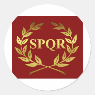 SPQR RUNDER AUFKLEBER