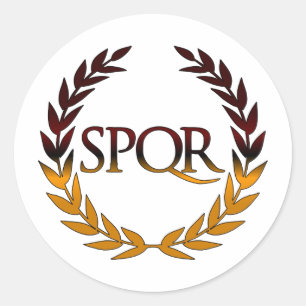 SPQR RUNDER AUFKLEBER