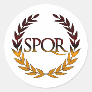 SPQR RUNDER AUFKLEBER
