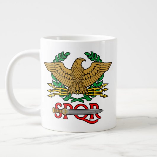SPQR Senatus Populusque Romanus Jumbo-Tasse (Links)