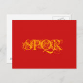 "SPQR Traditionelle Farbpostkarte" Postkarte (Vorne/Hinten)