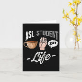 Sprach-Attraf taube Bewusstsein Asl Student Spaß G Karte (Gelbe Blume)