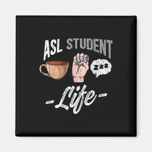 Sprach-Attraf taube Bewusstsein Asl Student Spaß G Magnet (Vorne)