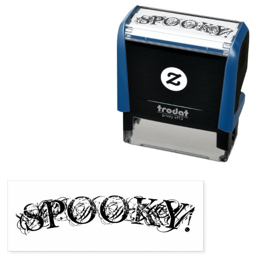 " SPRACH! " Halloween Self Inking Briefmarke Permastempel (Beispiel)