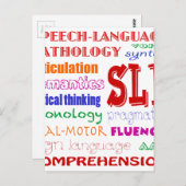 Sprach-Pathologe Farbenfrohe Schriftart Postkarte (Vorne/Hinten)