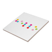 Sprachalphabet-Buchstabehallo Text Blindenschrift Fliese (Seite)