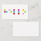 Sprachalphabet-Buchstabehallo Text Blindenschrift Visitenkarte (Vorne/Hinten)