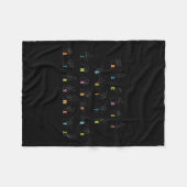 Sprachalphabet-Design Fleecedecke (Vorderseite (Horizontal))