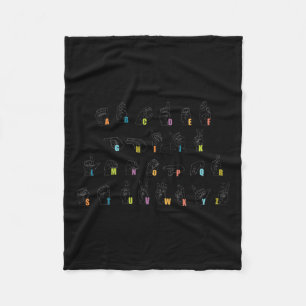 Sprachalphabet-Design Fleecedecke
