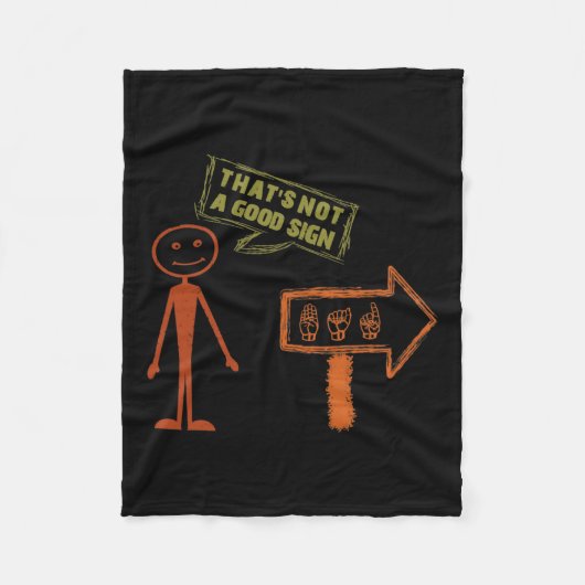 SprachASL American Hand Talking Awareness Teach Fleecedecke (Vorderseite)