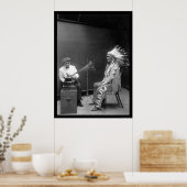 Sprachaufzeichnung eines Schwarzfuß-Indiens 1909 Poster (Küche)