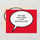 Sprachballon für benutzerdefinierte Cartoon Postkarte (Vorne/Hinten)