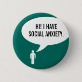 Sprachblase "SOCIAL ANXIETY" Button (Vorderseite)
